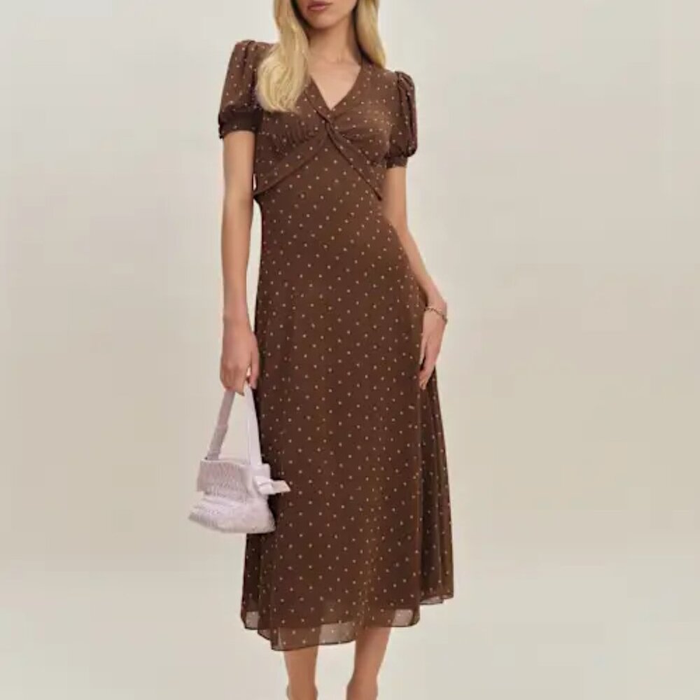 Reformation Michelle Dress Brown